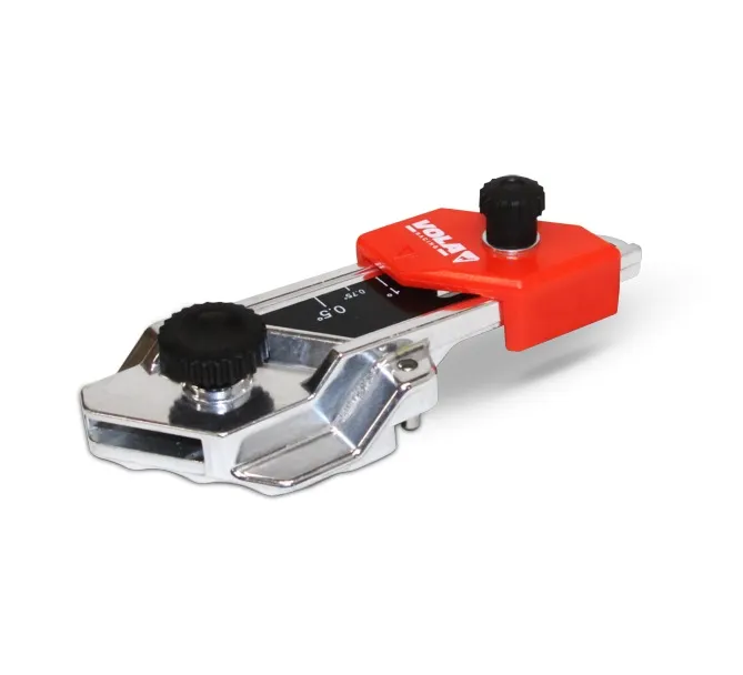 Einstellbarer Base Edge Feilenhalter mit roter und silberner Farbakzenten.