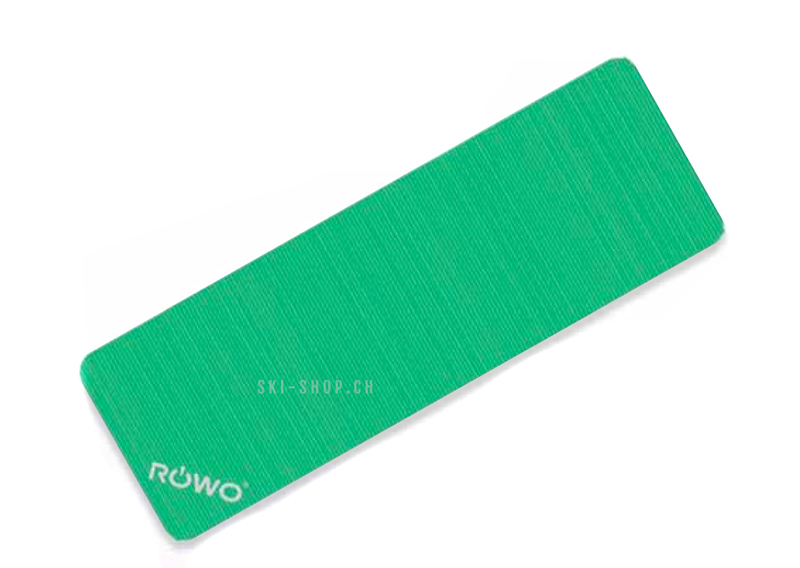 Tapis vert RÖWO Profi à texture légère, rectangulaire et à coins arrondis.