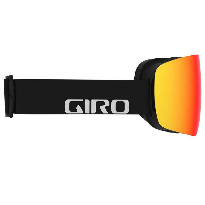 Schwarze Giro Contact Vivid Goggle mit orangefarbener Scheibe.