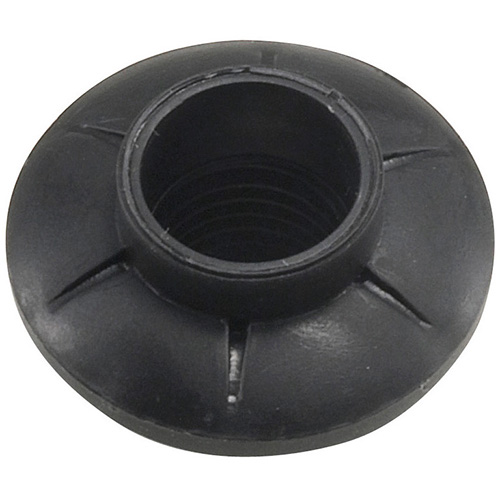 Tampon en caoutchouc noir en forme d'assiette pour les bâtons de trekking CAMP avec ouverture centrale.