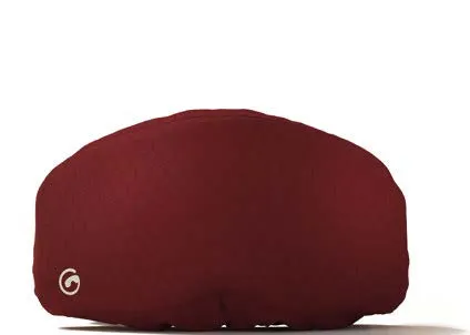 Nahaufnahme eines dunkelroten Marooned Goggleshells mit kleinem Logo auf der linken Seite.
