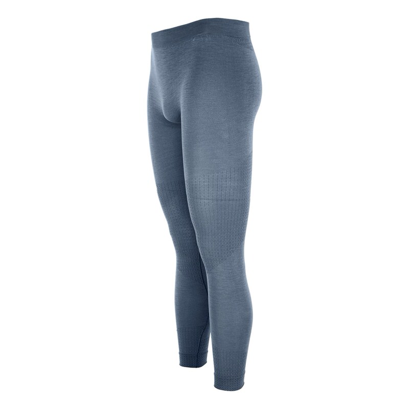Blaue Salewa Zebru Medium Warm AMR Men Tight, lange, enge Thermounterhose.