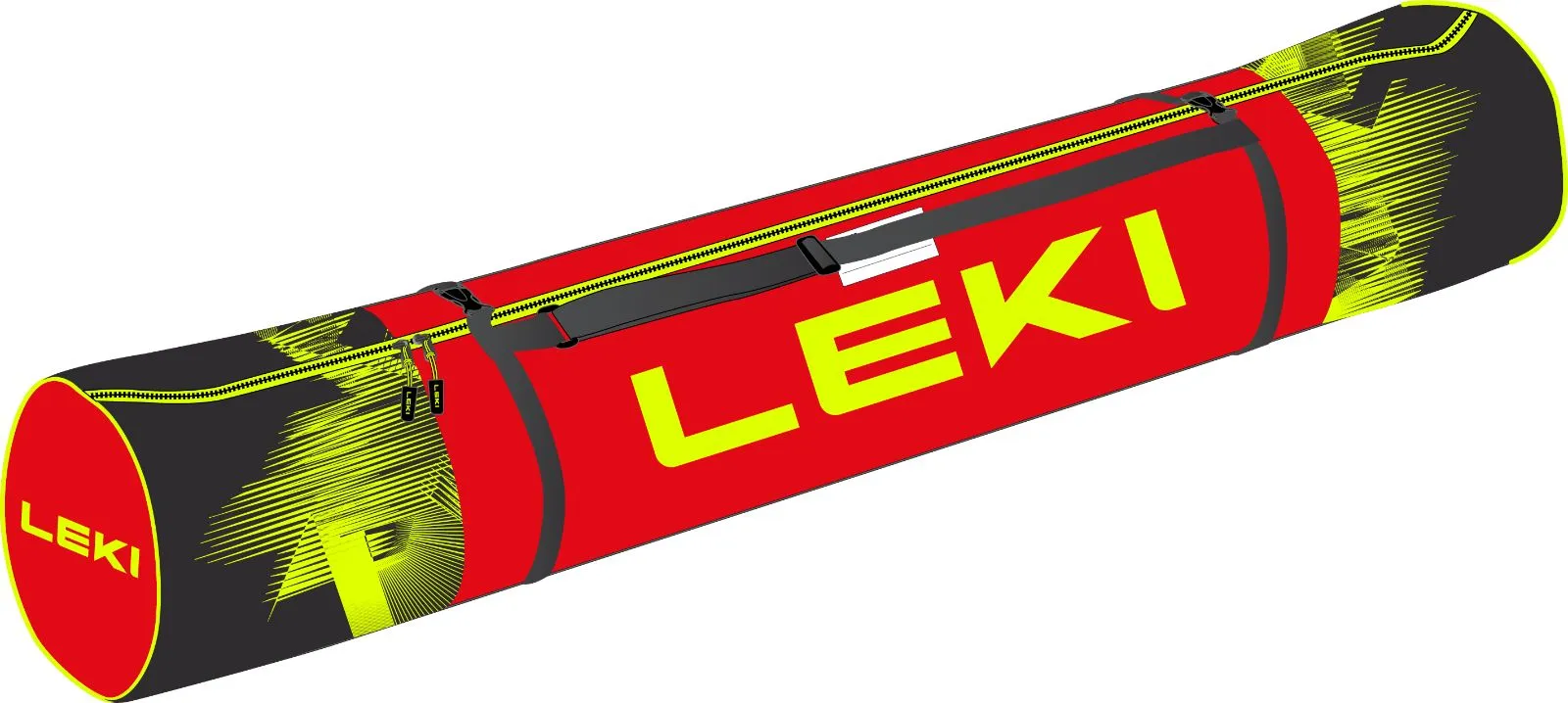 Sac à skis de randonnée Leki 185 noir-jaune-rouge