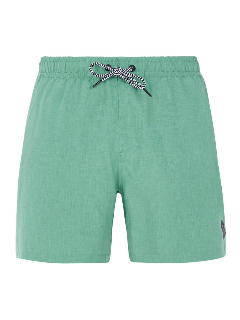 Pantaloncini da bagno Davey verdi Pantaloncini da bagno verdi Protest Davey con elastico in vita e coulisse a fantasia bianca e nera.