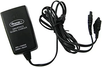 Black Thermic Smartpack charger with cable and plug for heated soles and heated gloves.