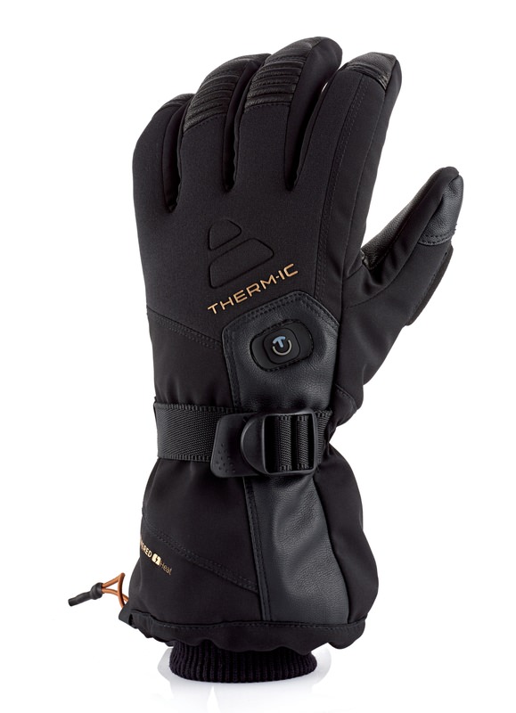 Therm-ic Gant Heat Ultra Gant noir Therm-ic Heat Ultra Glove Men avec dos de la main, paume, lanière, boucle et logo Therm-ic.