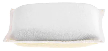 Rectangulaire, bicolore Toko Dual Pad : blanc en haut, jaune en bas, avec bordure.