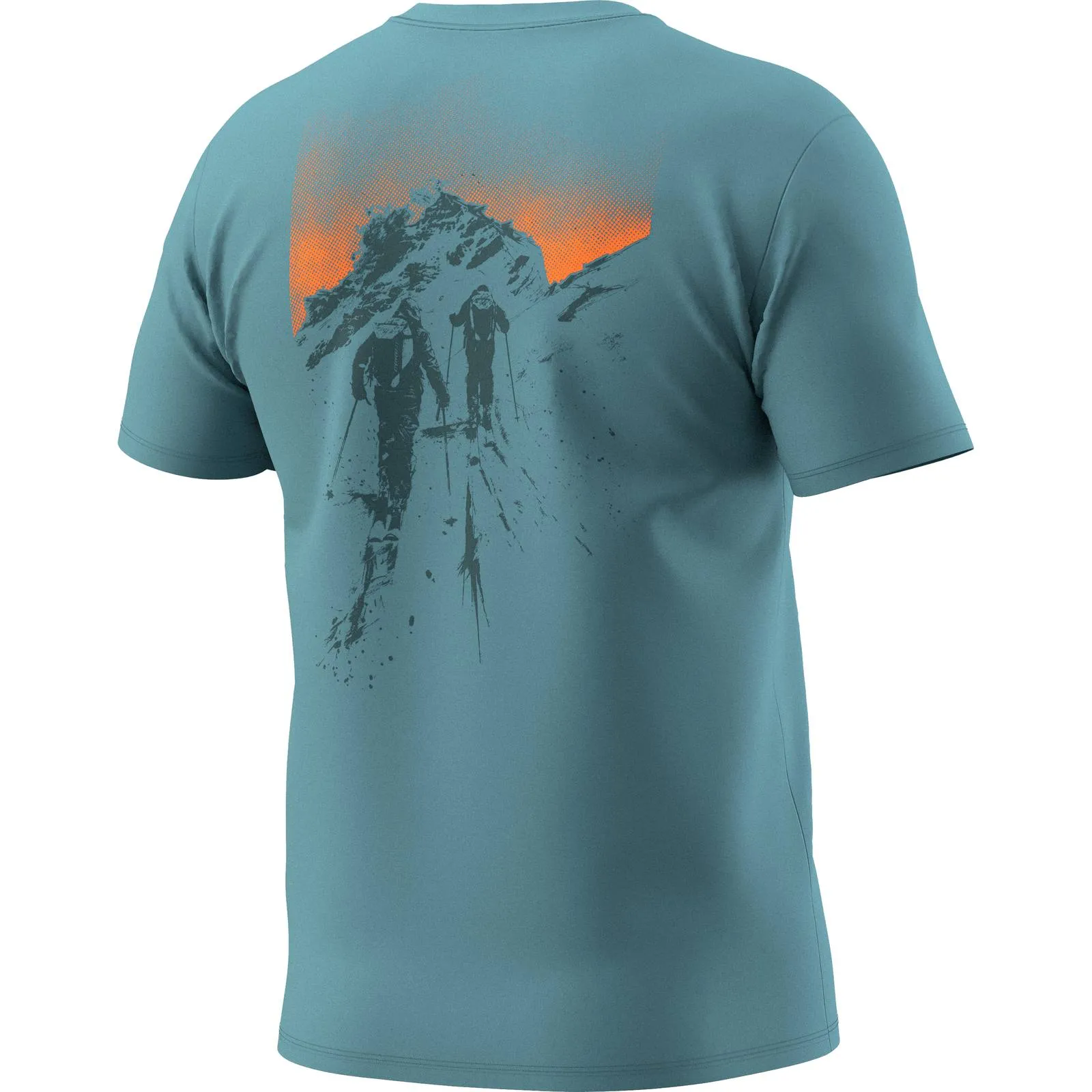Back Graphic Cotton T-Shirt Herren – Smoke Blue/Approach