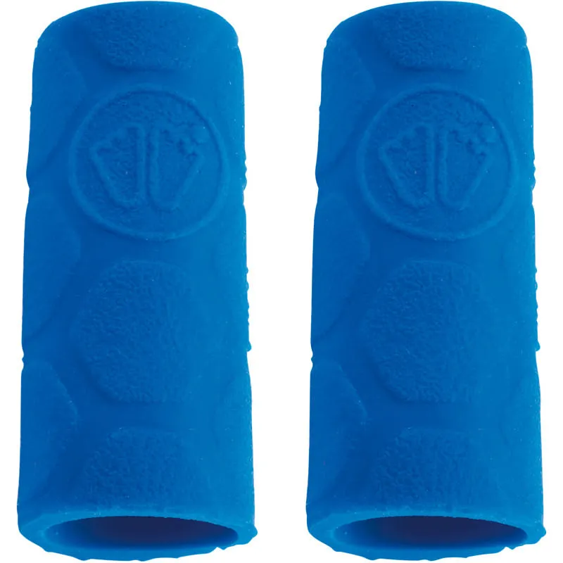 Due bendaggi blu Sidas Gel per la protezione delle dita dei piedi.