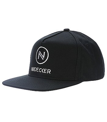 Schwarze Nidecker Cap mit Logo-Stickerei.