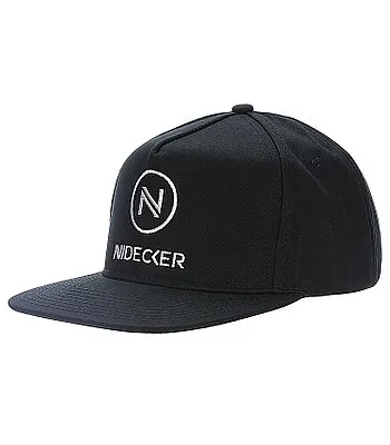 Schwarze Nidecker Cap mit Logo-Stickerei.