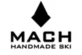 Black logo of "MACH Handmade Ski" with a stylized mountain peak above the brand name.