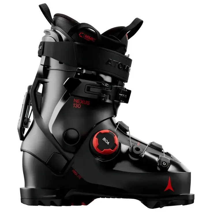 Atomic Nexus 130 BOA Ski Boot, Black/Red – Front View