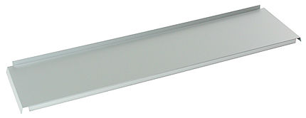 Graue, längliche Toko Storage Tray Ablage mit erhöhtem Rand auf weißem Hintergrund.