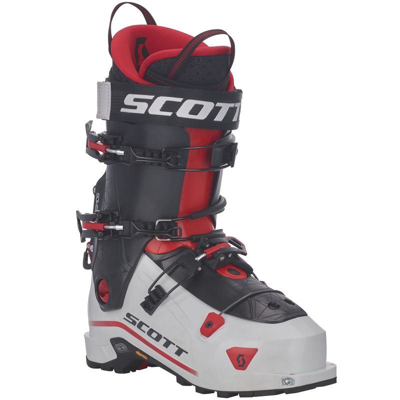 Scott Cosmos Ski-Tourenschuh Ski-Tourenschuh, Scott Cosmos, weiß, schwarz und rot, mit Schnallen und Schriftzug SCOTT.