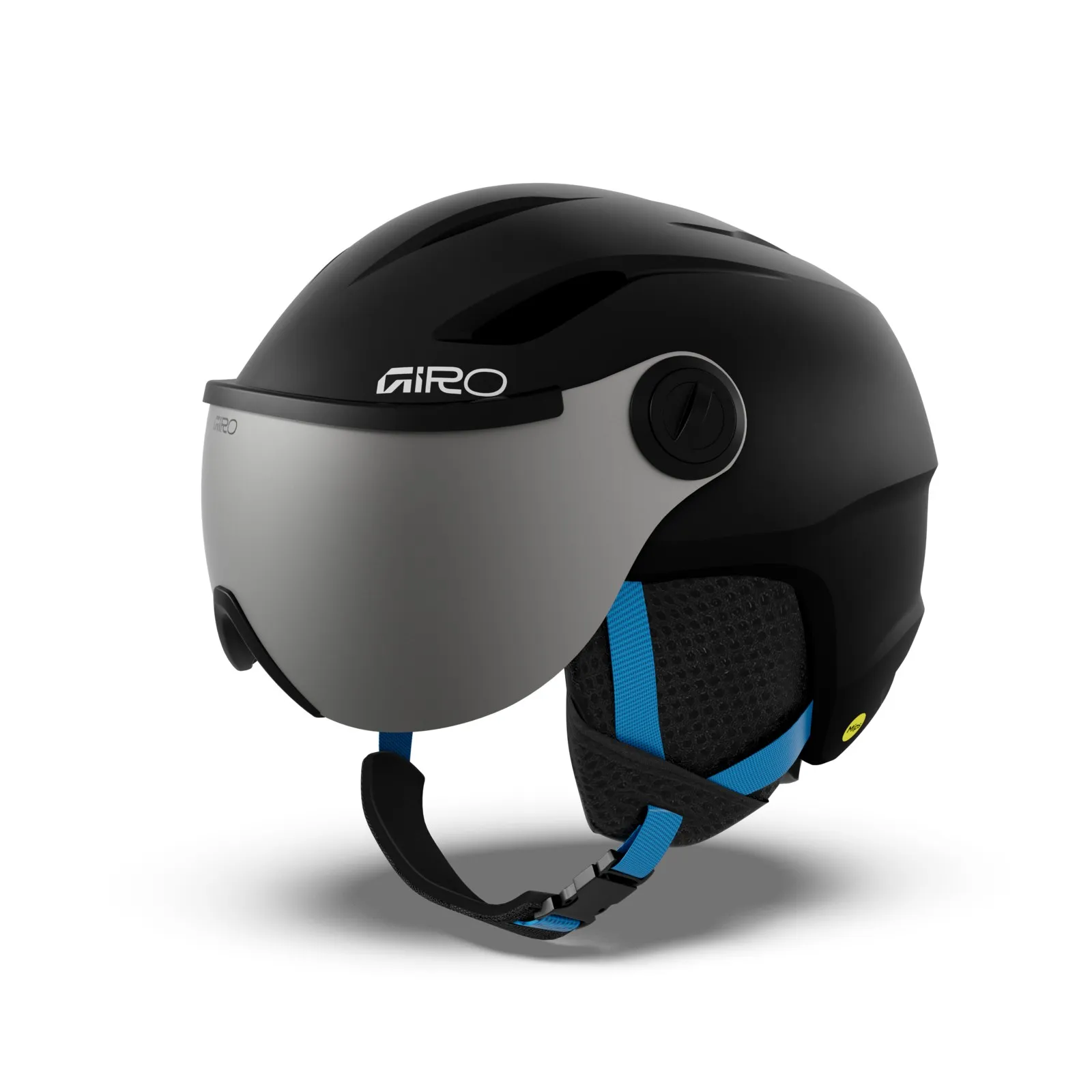 Giro Buzz MIPS Kinder Skihelm mit Visier Matte Black Blue