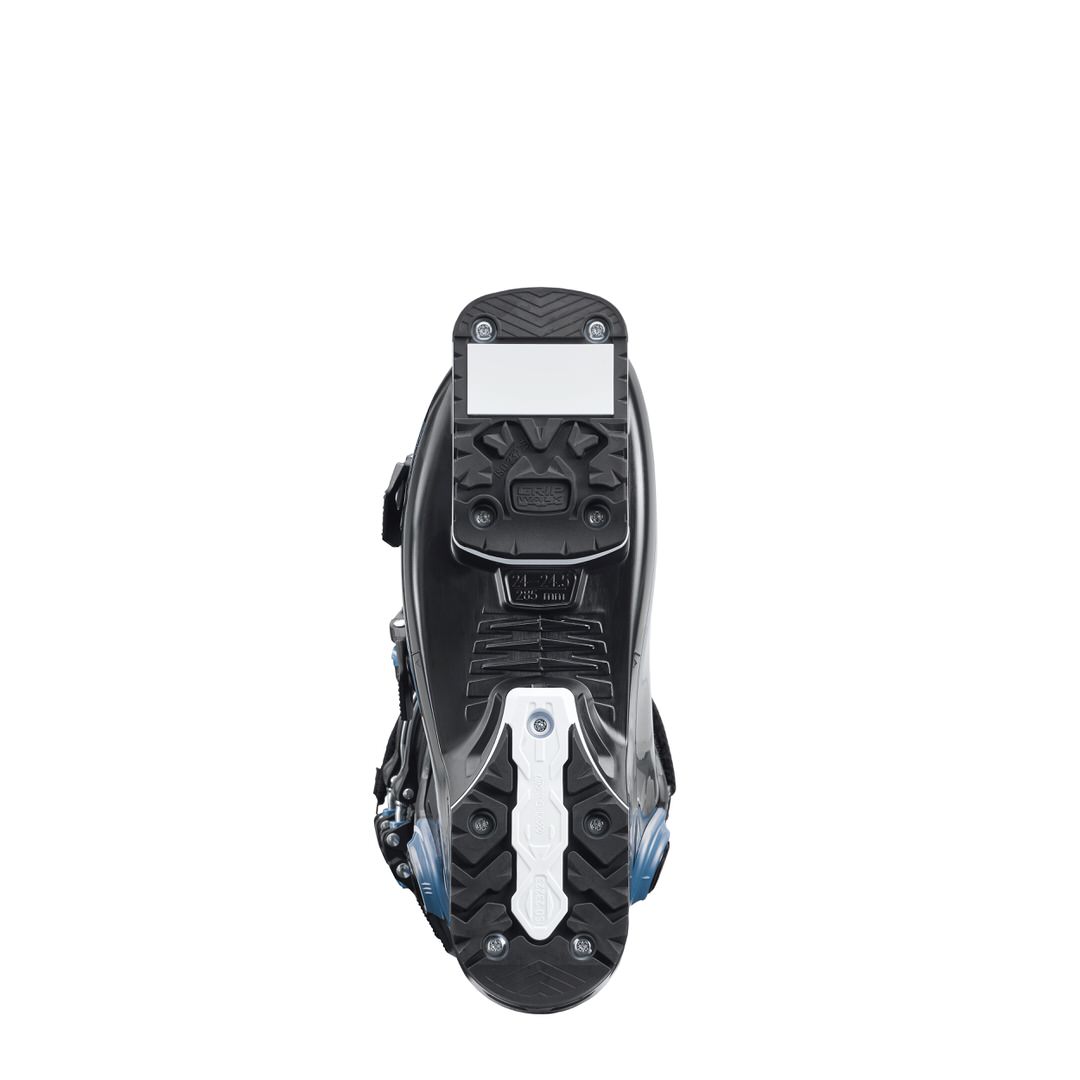 Nordica Promachine 95 W Sohle Ansicht der Sohle vom Nordica Promachine 95 W GW Skischuh in Schwarz-Blau, mit Gripwalk und Größenangabe.