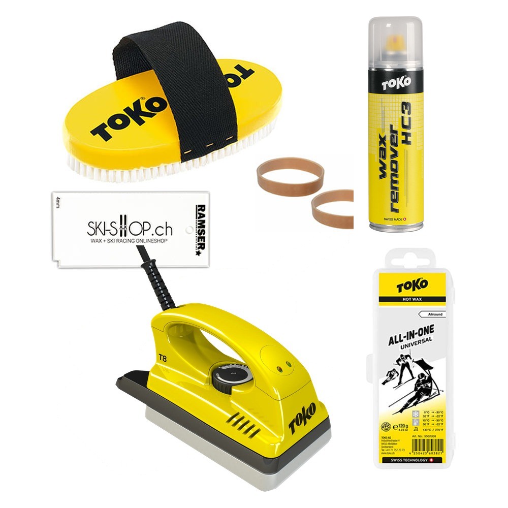 Toko Basic Wax Set Übersicht mit T8 CH Wachseisen und Waxremover HC3
