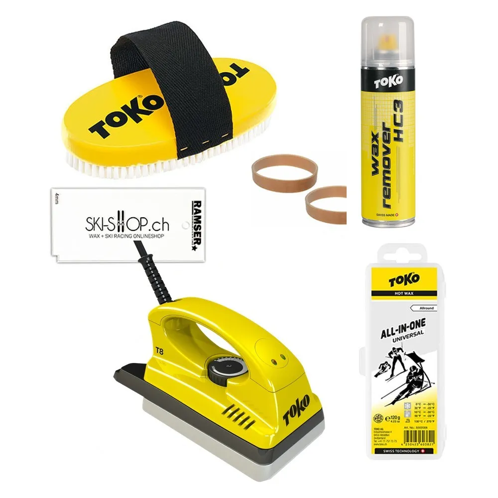 Toko Basic Wax Set Übersicht mit T8 CH Wachseisen und Waxremover HC3