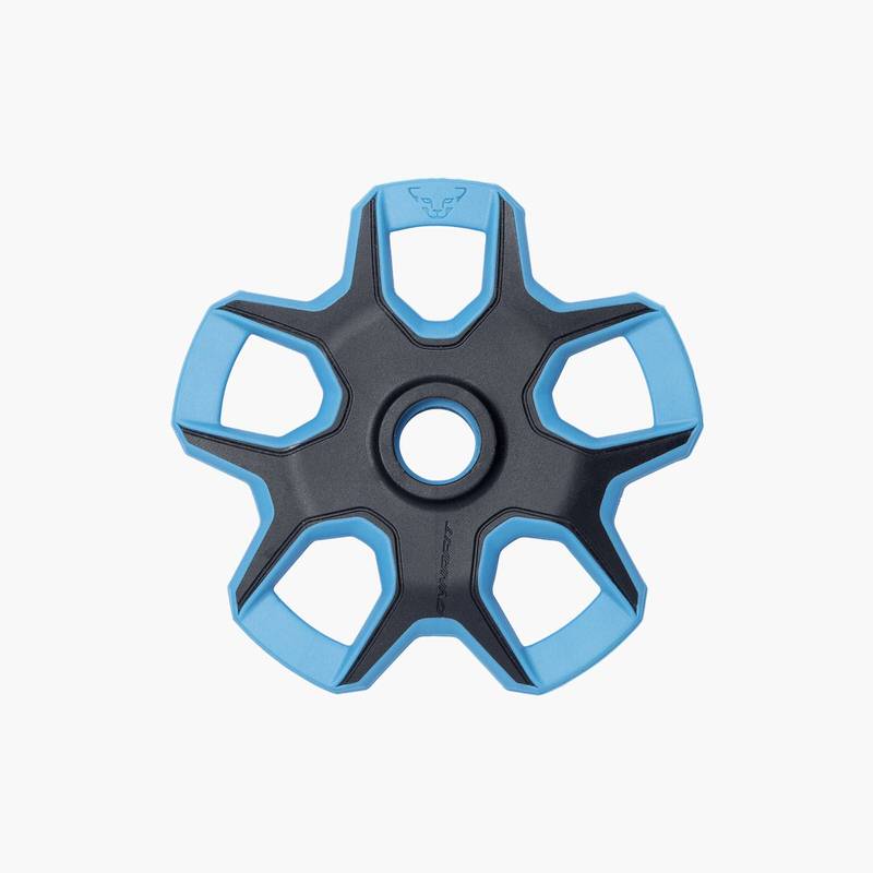 Assiette en forme d'étoile Dynafit  Assiette/panier bleu Dynafit, en forme d'étoile avec des encoches, un trou au milieu.
