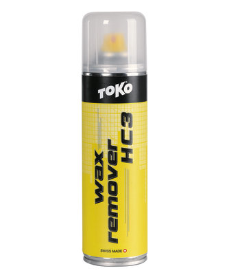 Toko HC3 Wachsentferner Gelbe Dose Toko HC3 Wachsentferner mit durchsichtigem Deckel und schwarzer Aufschrift.