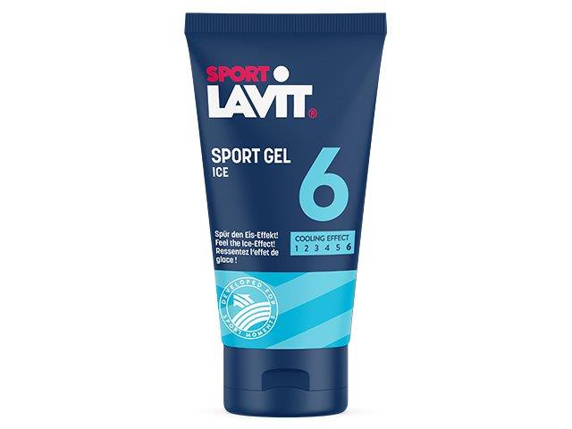 Blaue Tube Sport-Gel Ice mit der Zahl 6 für kühlenden Effekt.