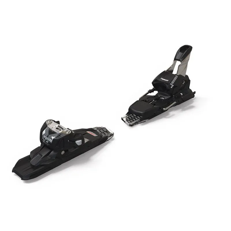 Black Marker Squire 11 TCX D ski binding, front and rear jaws on white background.