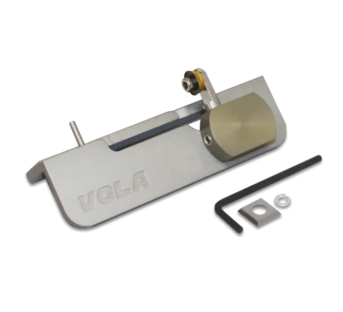 Detailed view of the Pro Sidwall Tool with Allen key, square blade and washer.