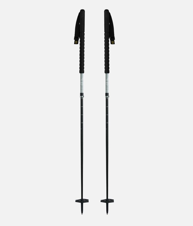 Black Crows Ski poles Two Black Crows Duos Freebird ski poles, black grip, silver center section, black pole and plate.