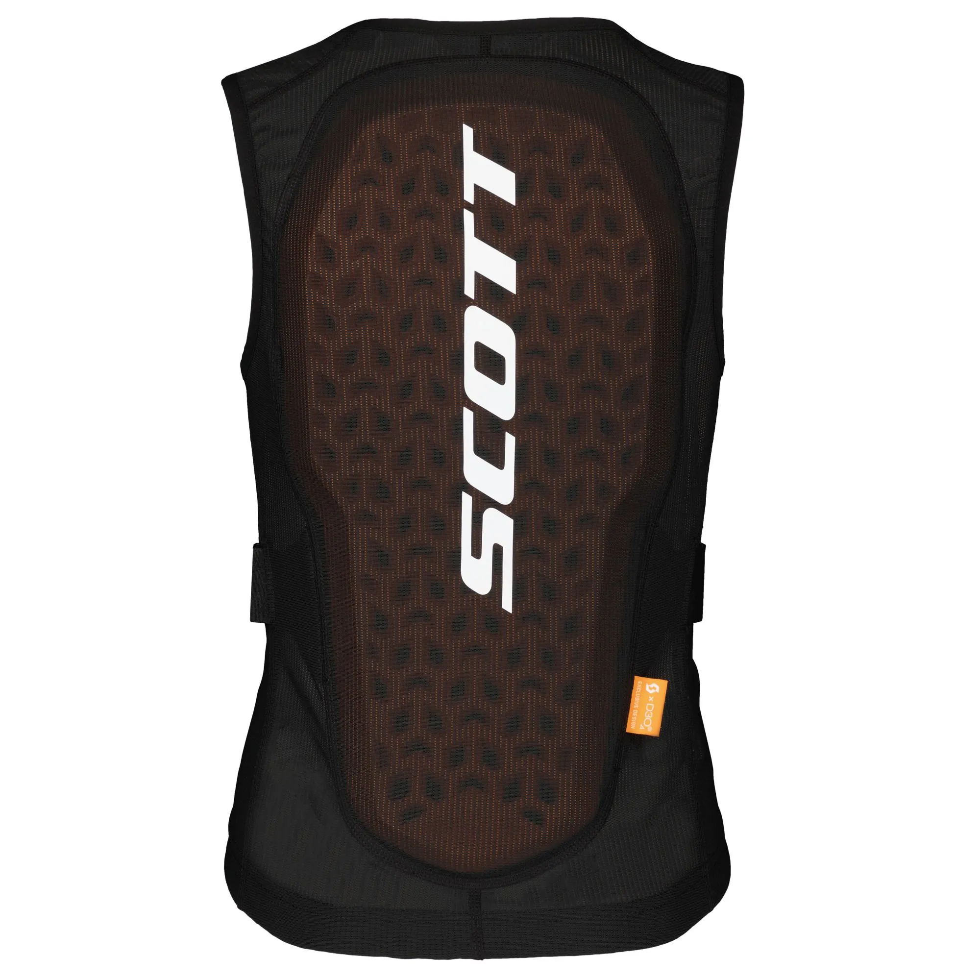 Black SCOTT Airflow Junior vest from the back, with white SCOTT logo on the ventilated back panel.