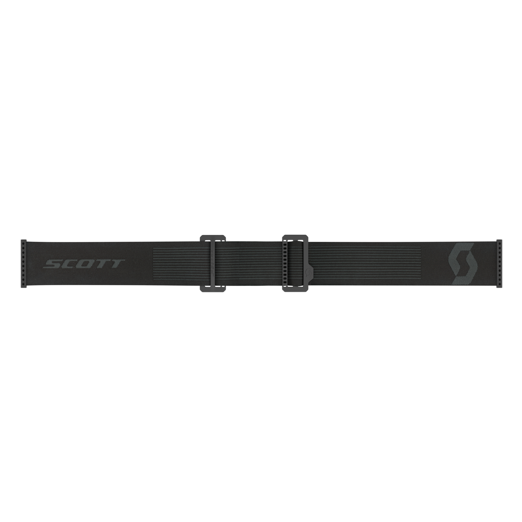 Schwarzes, elastisches Brillenband der Scott React Skibrille mit Einstell-Schnallen.