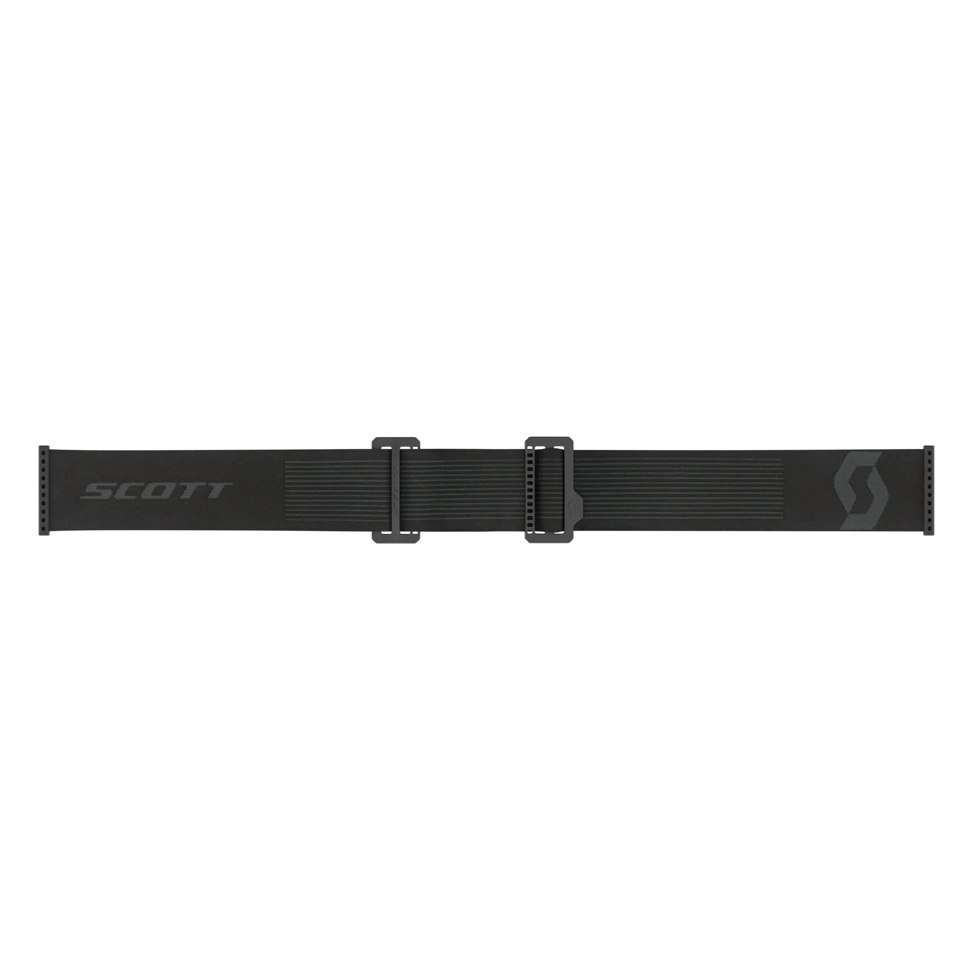 Schwarzes, elastisches Brillenband der Scott React Skibrille mit Einstell-Schnallen.