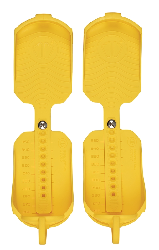 Gelbe Sidas Skiboot Traction Antirutschsohle für Skischuhe, paarweise, mit Größeneinstellung.