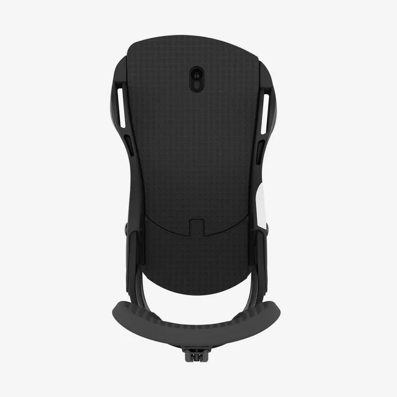 Black Union Force snowboard binding from the front, on a white background.