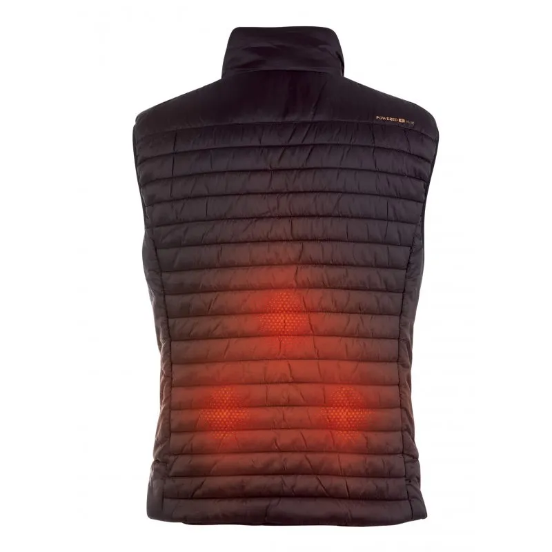 Vue arrière d'une veste chauffante Therm-ic Heated Vest Men avec zones chauffantes rouges visibles.