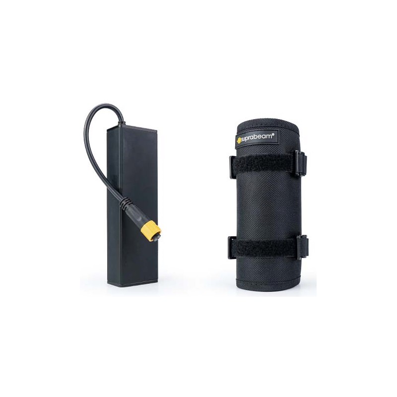 Suprabeam B6r Akku Set Suprabeam B6r: Akku mit Kabel und Tasche zur Befestigung am Fahrradrahmen.