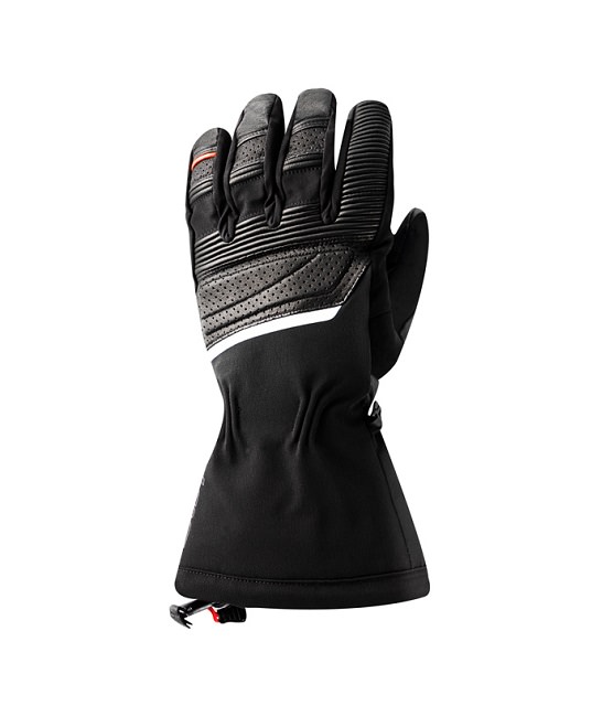 Lenz Heat Glove 6.0 Fingercap Men noir avec détails et textures, paume vers l'avant.