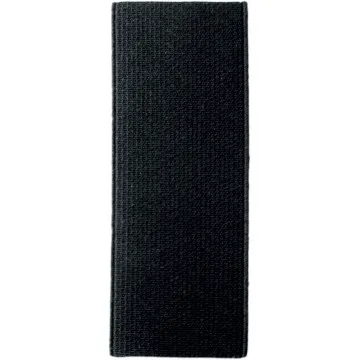 Black membrane handle tuning file for file holder, detailed view of textile structure.