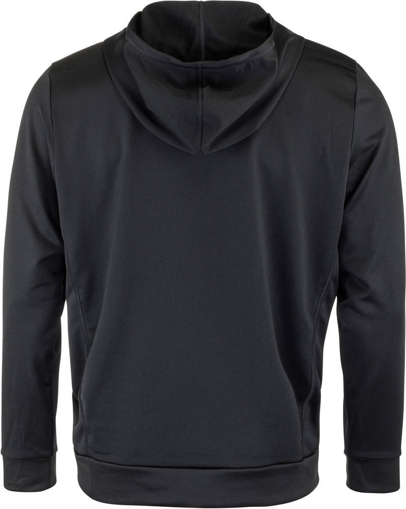 Rückansicht eines schwarzen Head Race Hoodie Print Men mit Kapuze.