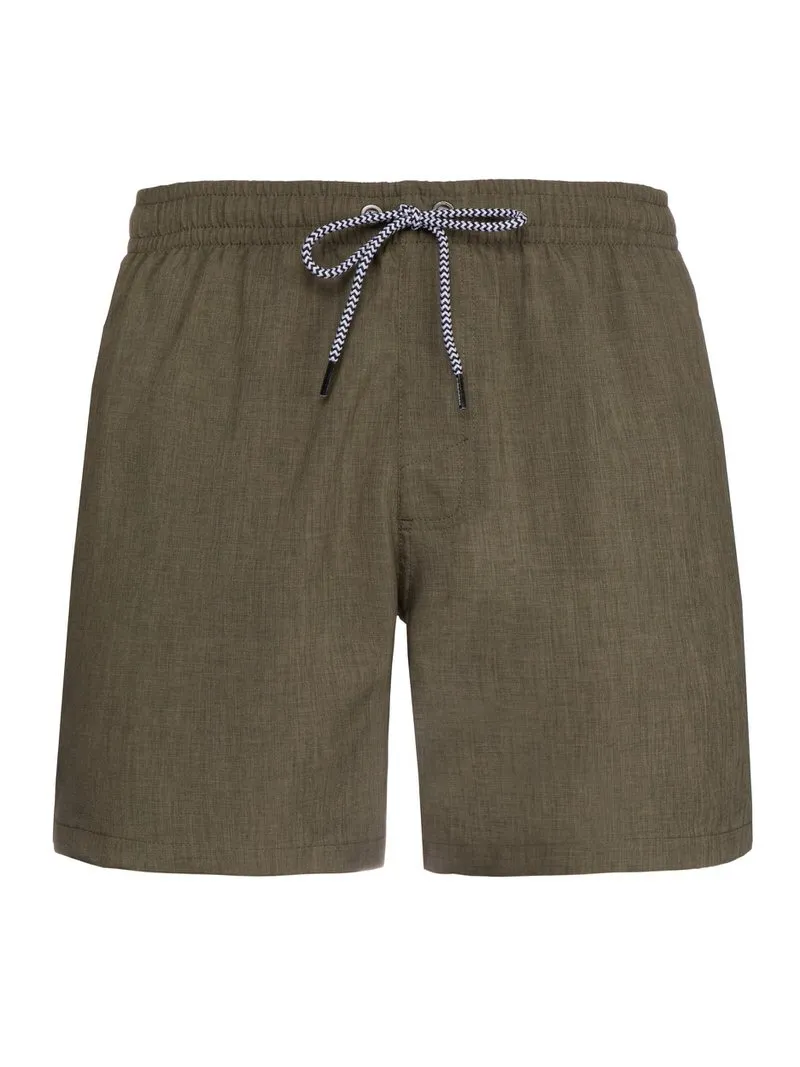 Green Davey Camo swim shorts from Protest with drawstring and elastic waistband.