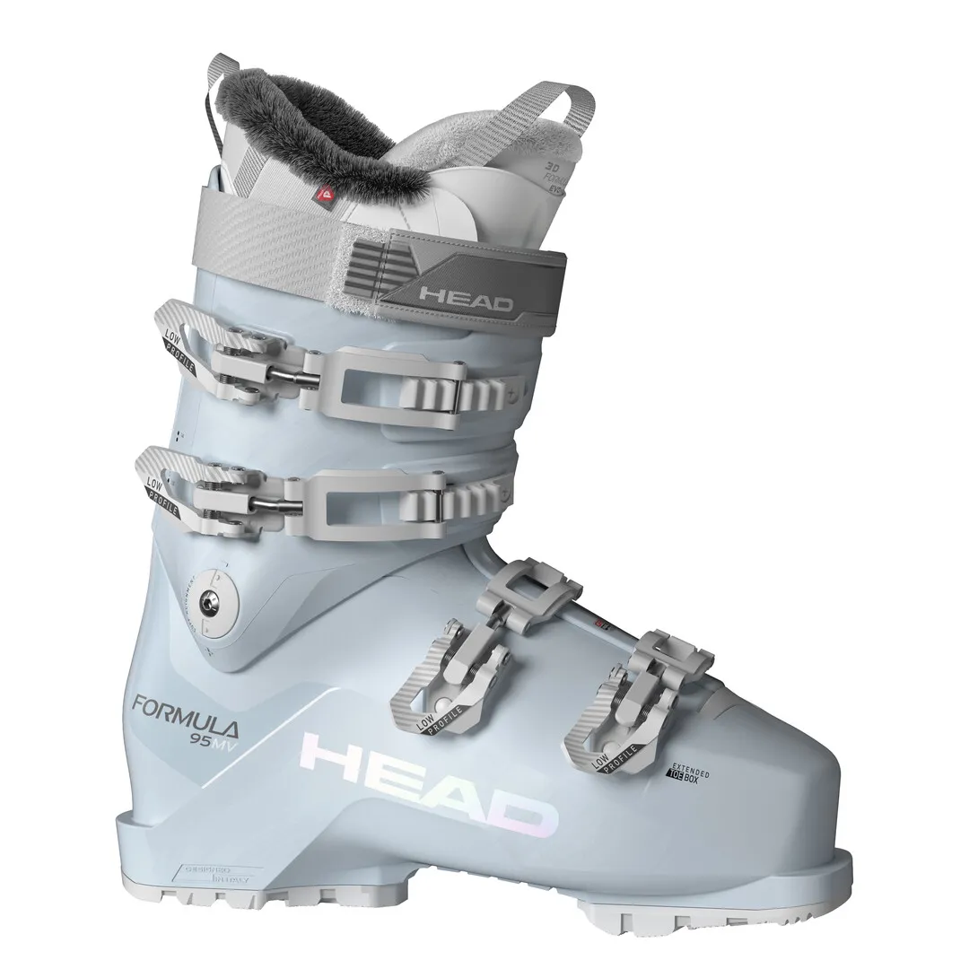 Bright Head Formula 95 W MV GW women's ski boot with four buckles and fluffy lining.