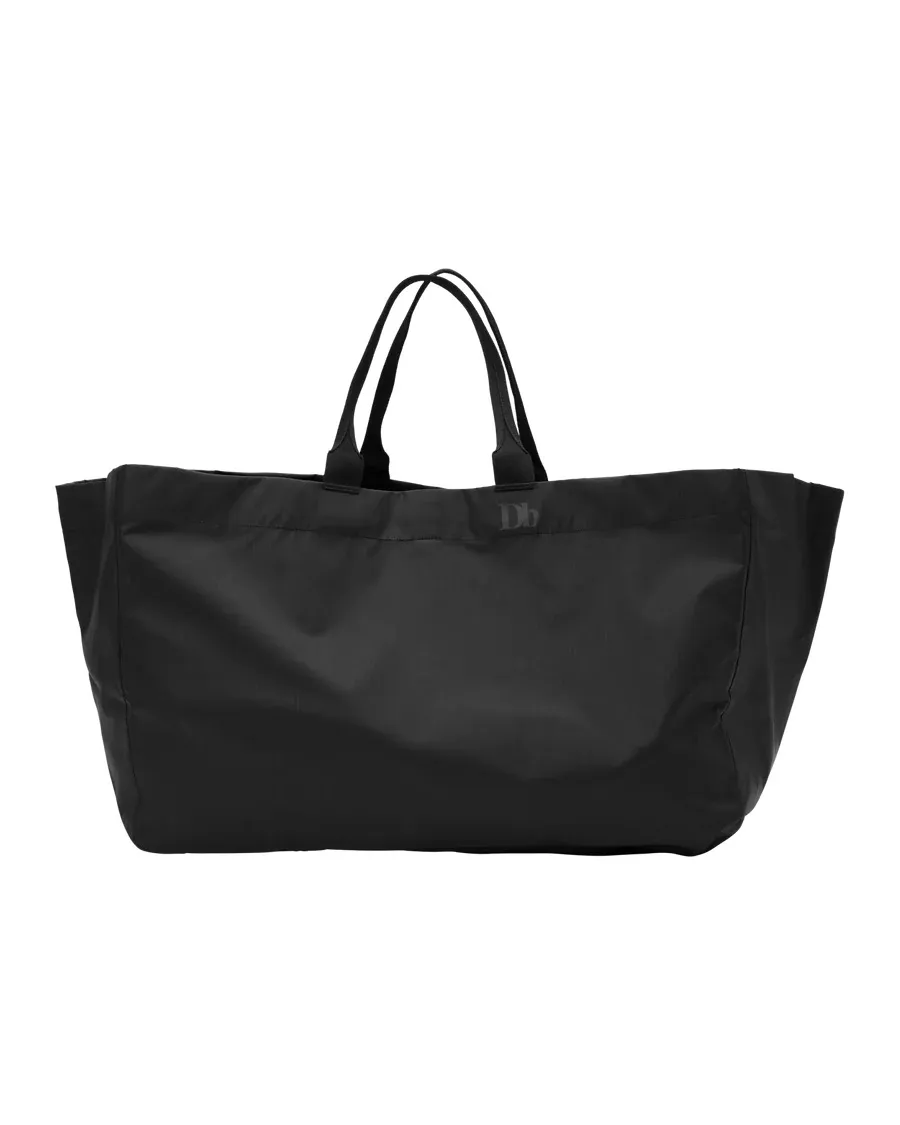 Sac noir Douchbag Surf Essential Tote 80L avec poignées, vue de face.