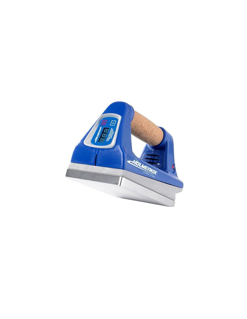 Blauer Racing Waxer mit Digitalanzeige, Korkgriff und 15mm dicker Bodenplatte.