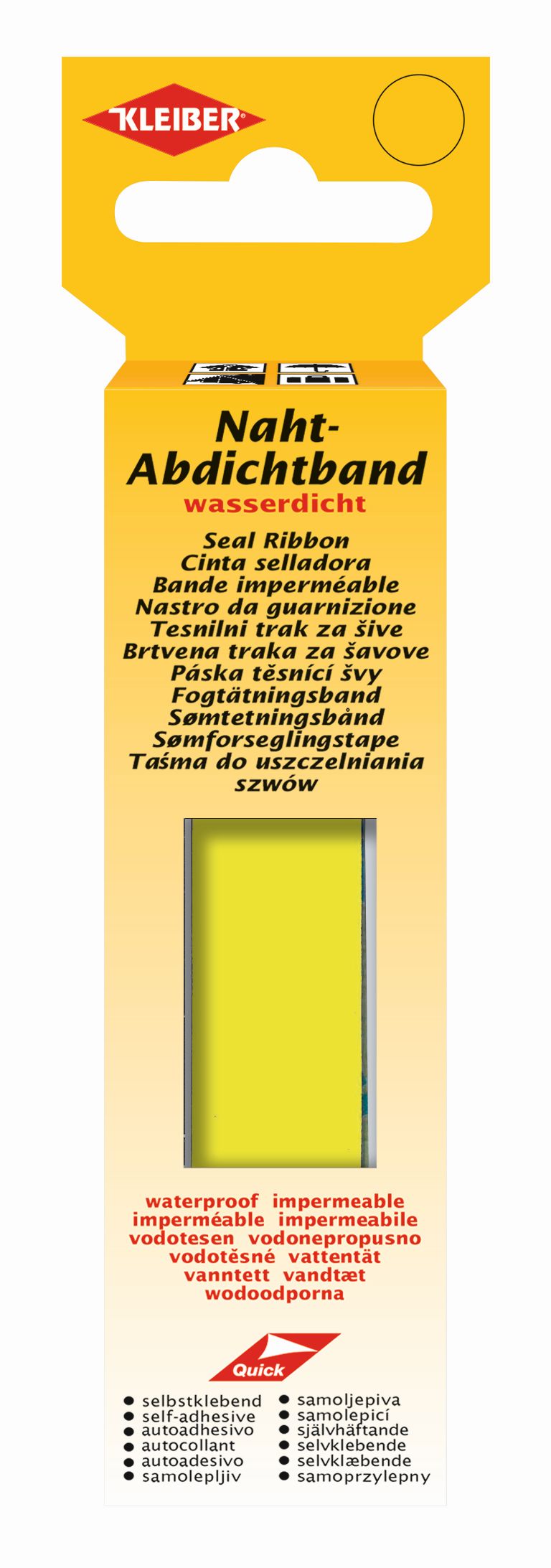 KLEIBER Naht-Abdicht-Band 2 cm x 3 m Neongelb – selbstklebend & wasserdicht