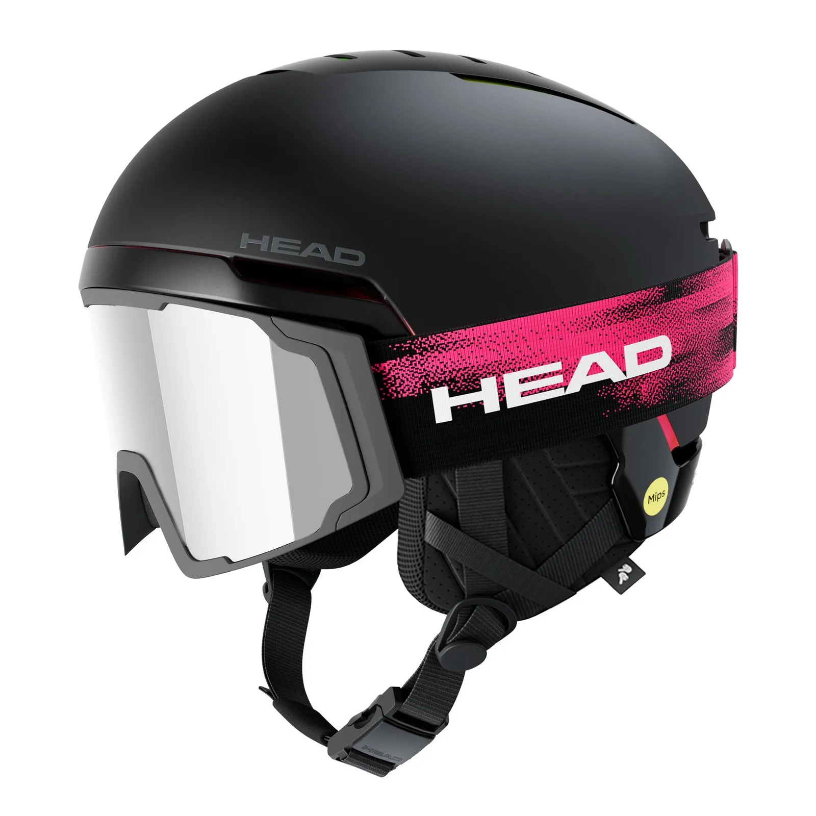Head Faero EXP MIPS Limited Skihelm Black Neon Pink mit brille