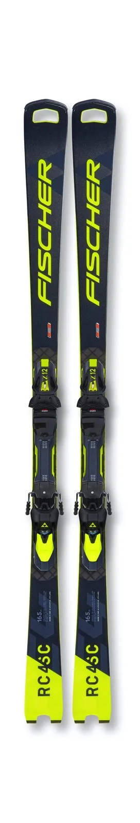 Ski RC4 Worldcup SC mit Z12 Bindung von Fischer in Gelb und Schwarz.