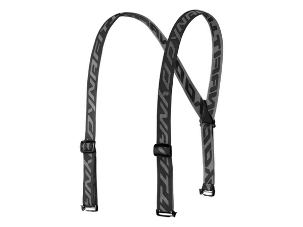 Bretelles réglables Dynafit  Bretelles gris foncé Dynafit avec logo, réglables et avec boucles de fixation pour les pantalons de ski de randonnée.
