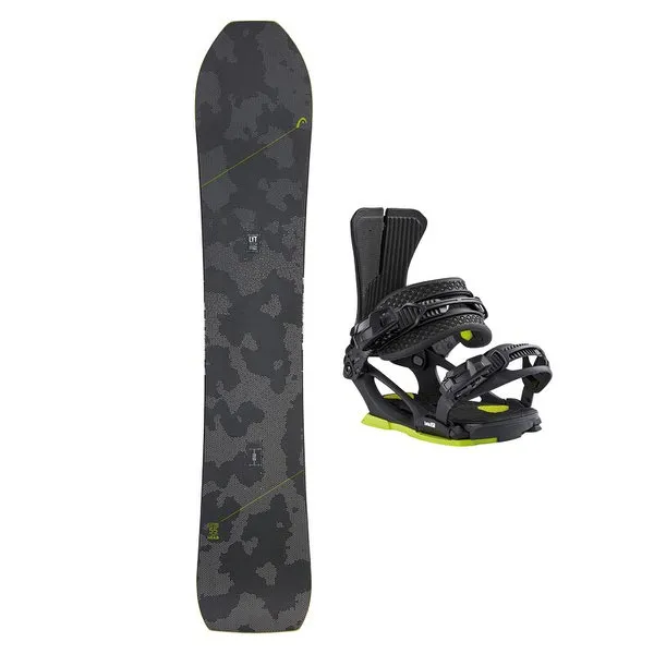 Black Head Kizamu LYT snowboard with mounted NX SIX binding.